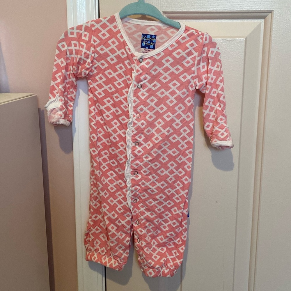 Kickee Pants preemie coverall onesie with snaps